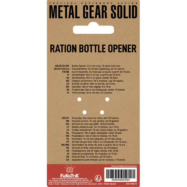 Fanattik otvírák Metal Gear Solid - Ration - Dekorace - Obrázek d_f489d4c0553c42f6ab17ffe150b3d3f7