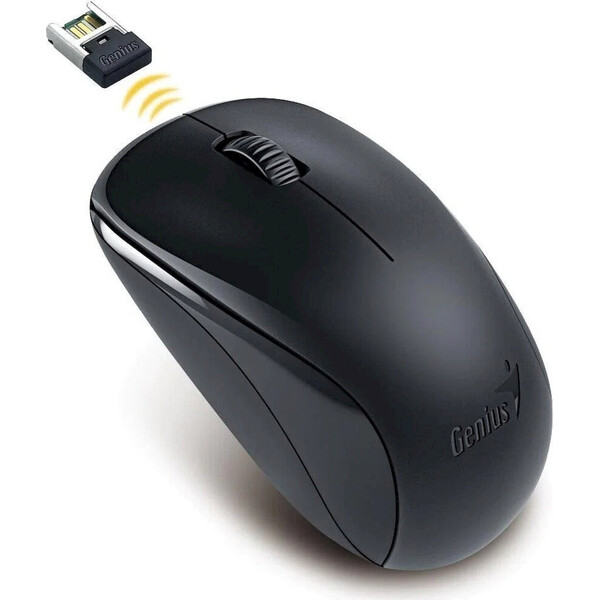 Genius NX-7000/Kancelářská/Optická/1 200 DPI/Bezdrátová USB/Černá
