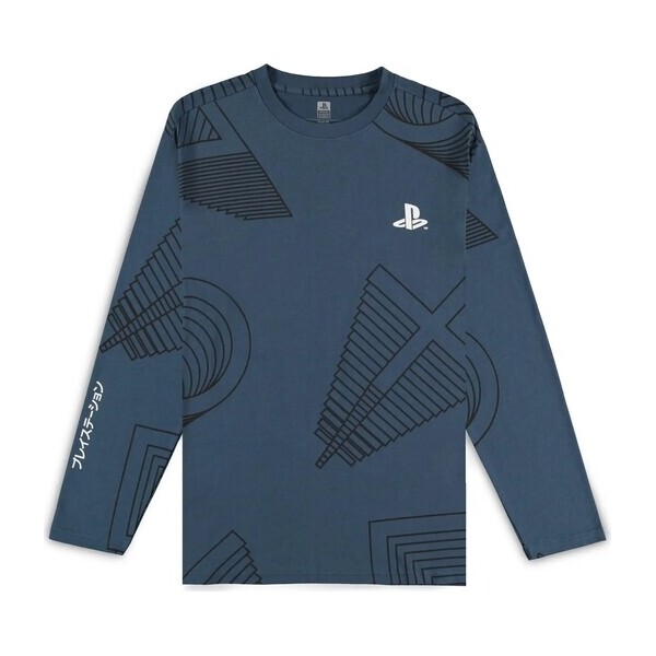 Tričko s dlouhým rukávem Difuzed PlayStation 2XL Modrá