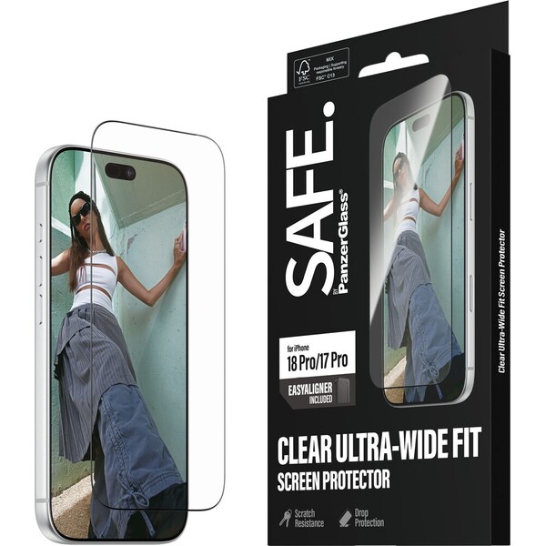PanzerGlass SAFE sklo Apple iPhone 18 Pro/17 Pro s instalačním rámečkem