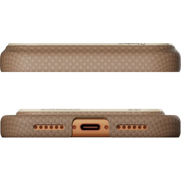Pitaka Edge Case Ink Horse MagSafe kryt iPhone 17 Pro Gold & Jade - Pouzdra - Obrázek d_fa5e176aba4243c3aca8f14b10795c85