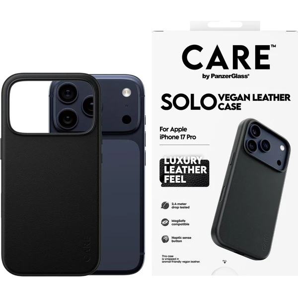 PanzerGlass® CARE SOLO MagSafe kryt z veganské kůže iPhone 17 Pro černý - Pouzdra - Obrázek d_fae0aa6f97f7497e9285c1350dba7d09