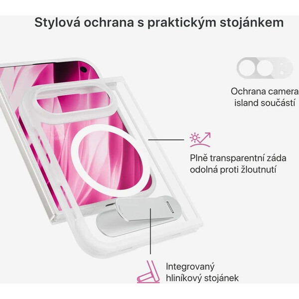 iWant HeroStand Mag+ MagSafe kryt se stojánekm iPhone Duo matně transparentní - Pouzdra - Obrázek d_fce475ffa2d44387b6f0f70c1e06c0d1