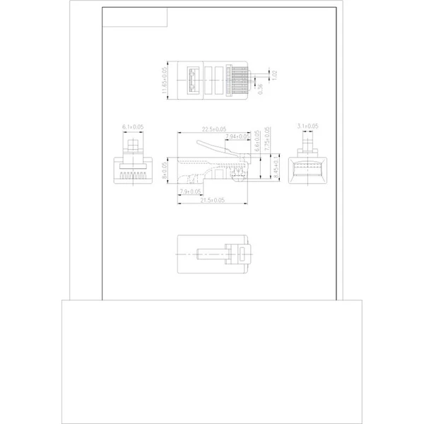 PremiumCord konektor RJ45 Cat5e patch 100ks - Konektory - Obrázek d_fd3ba11da7204affb58b0af94a3384d6