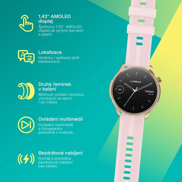 LAMAX Prism AMOLED chytré hodinky zlatorůžové - Chytré hodinky - Obrázek d_fdb1fd80e06043b78432f8c6063e0a9d