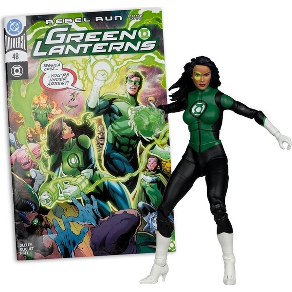 Figurka McFarlane Toys DC Direct 7 s komiksem WV11 – Green Lanterns 48 – Jessica Cruz 18 cm (chase v