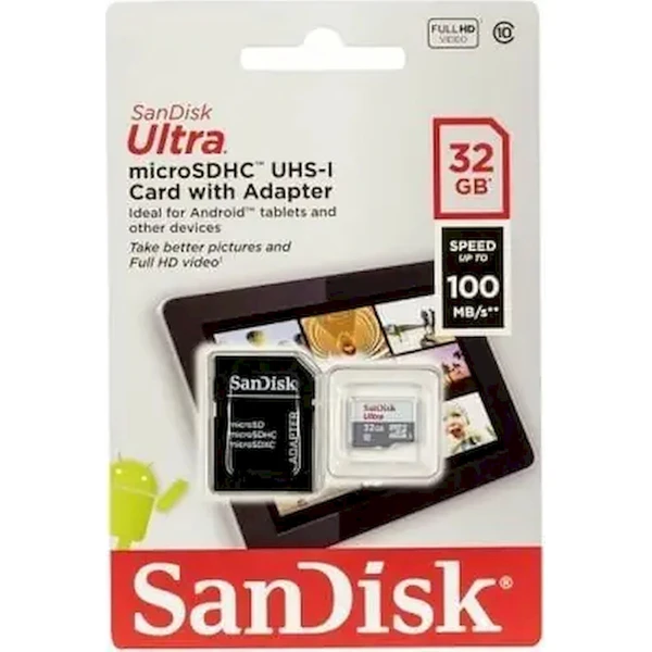 SanDisk Ultra microSDHC 32GB + SD adaptér - Paměťové karty - Obrázek d_fe996d725737430f944b191783c6a058