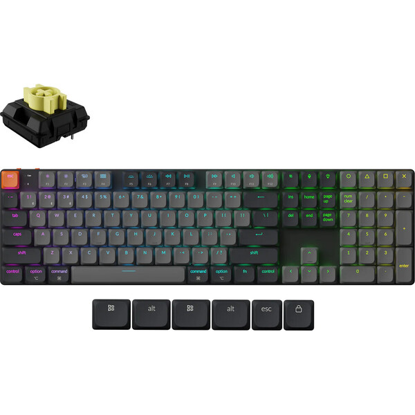 Keychron K5 v2 Keychron Low Profile Banana (US) Černá/šedá