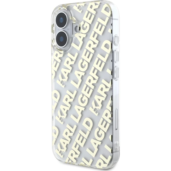 Karl Lagerfeld IML Electroplated Repeated Logo kryt pro iPhone 16 zlatý - Pouzdra - Obrázek da15e8d99cda46b8ba70cc9cdd68ea36