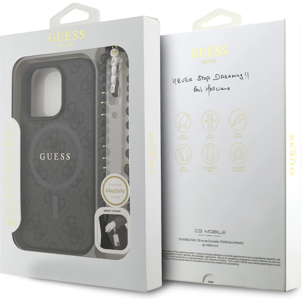 Guess PU Leather 4G Colored Ring Strap MagSafe kryt iPhone 16 Pro černý - Pouzdra - Obrázek da680c8c6eb14aa2aad7869015dc5230