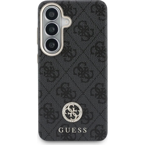 Guess PU Leather 4G Strass Logo Gold Frame Magnetic kryt Samsung Galaxy S26 černý - Pouzdra - Obrázek da6e08b27ad04071a587fdeba92737c9