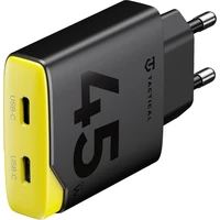 Tactical Minimi GaN 45W nabíjecí adaptér (2xUSB-C) černý - Nabíječky