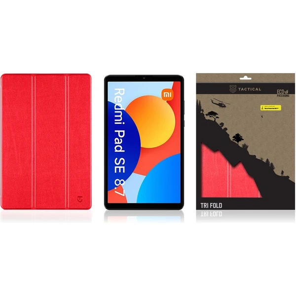 Tactical Book Tri Fold pouzdro pro Xiaomi Redmi Pad SE 8,7 červené - Pouzdra - Obrázek da81d8b4d5ff409ba39ed2e73d928742