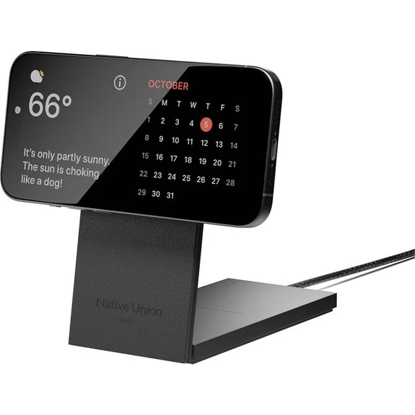Native Union Rise 2v1 Qi2 (MagSafe) bezdrátová nabíječka černá - Nabíječky - Obrázek da962e1691cc44028fe0f531a3222059