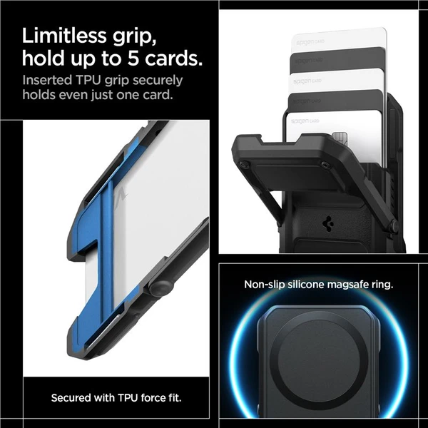 Spigen Tough Armor Pro Wallet MagSafe peněženka pro 5 karet černá - Peněženky - Obrázek db0b6ca3f182490381faa4f0e2ba1ee1