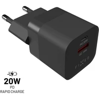 FIXED Mini nabíječka s USB-C a USB-A výstupem PD 20W a QC 3.0 černá - Nabíječky
