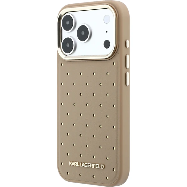 Karl Lagerfeld PU Perforated Gold Dots MagSafe kryt iPhone 17 Pro béžový - Pouzdra - Obrázek dbce9932b8984f67916cd478bb690ed5