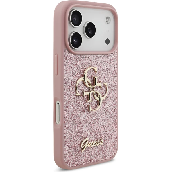 Guess PU Fixed Glitter 4G Metal Logo kryt iPhone 18 Pro růžový - Pouzdra - Obrázek dbdeb40f222748d494c4ce292cd031bb