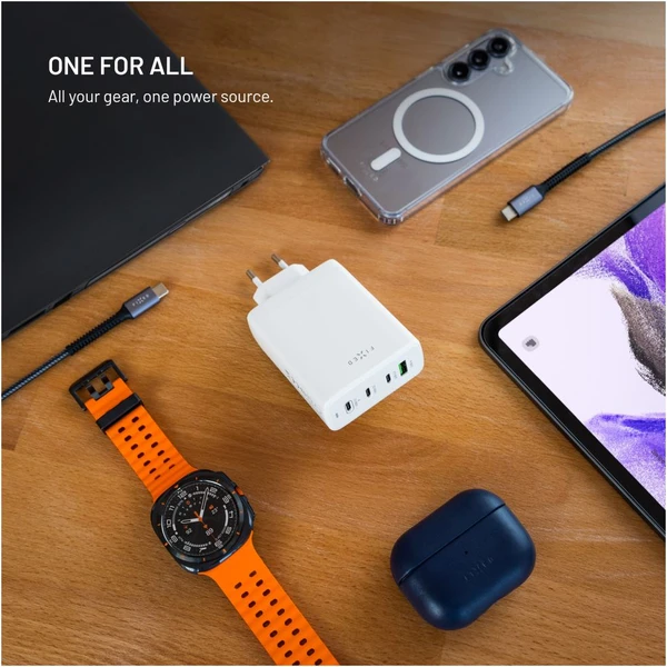 FIXED GaN nabíječka s 3xUSB-C a USB-A, PD 3.0, 120W, bílá - Nabíječky - Obrázek dbea595c1e4e4facafbda944ba7c60d6
