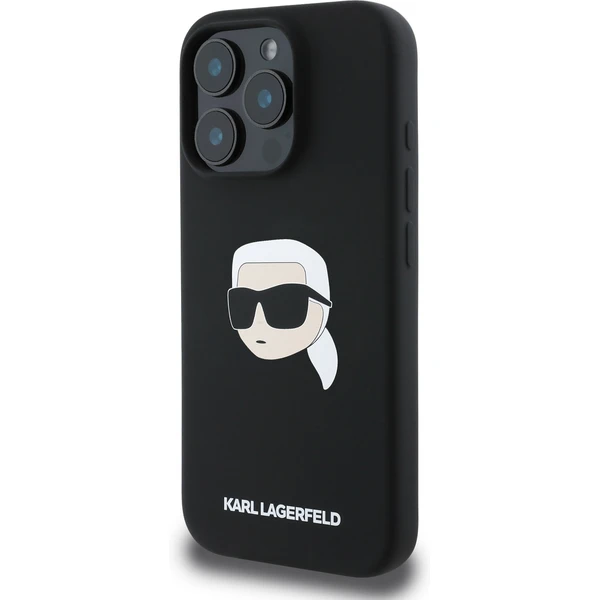 Karl Lagerfeld Liquid Silicone Karl Head MagSafe kryt iPhone 16 Pro černý - Pouzdra - Obrázek dbee590dc2c34767992b8e43127b06dc