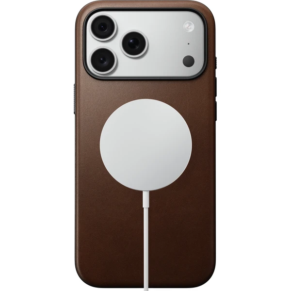 Nomad Modern Leather MagSafe kožený kryt iPhone 17 Pro Max/18 Pro Max Brown - Pouzdra - Obrázek dc143b52c77342a187ec3f30f692b357