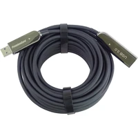 PremiumCord USB-A/USB-A prodlužovací optický kabel 30m černý - Kabely a redukce