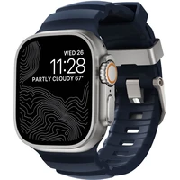Nomad Rocky Point Band řemínek Apple Watch 49/45/44/42mm stříbrný/modrý - Řemínky