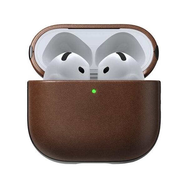 Nomad Modern Leather pouzdro Apple Airpods 4 tmavě hnědé