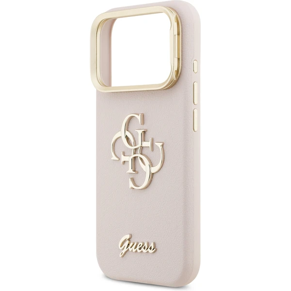 Guess PU Grained 4G Logo Stand Camera Frame kryt iPhone 17 Pro růžový - Pouzdra - Obrázek dc857cccead34136ac0589806b421974