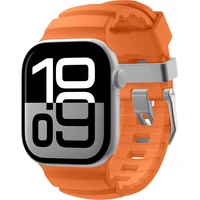 Spigen Silicone Band řemínek Apple Watch 49/46/45/44mm oranžový - Řemínky