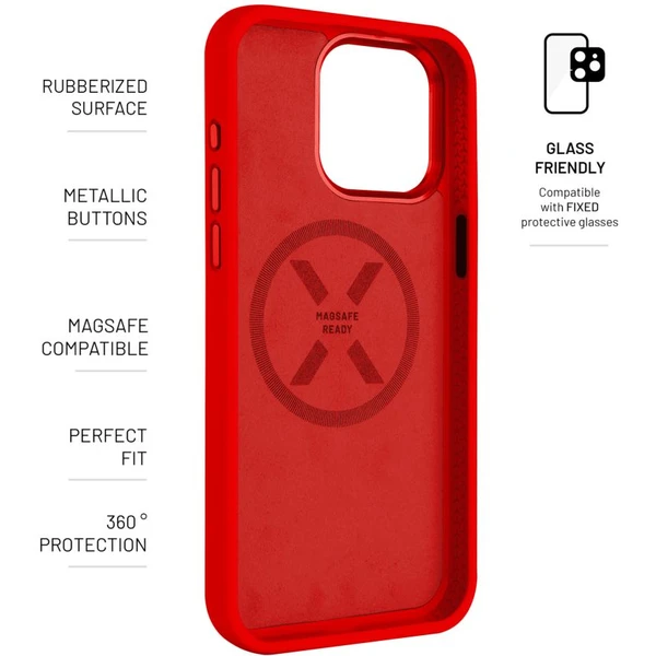 FIXED MagFlow silikonový kryt s MagSafe Apple iPhone 16 Pro červený - Pouzdra - Obrázek dccb2a7b594e48b3a237d27eb8de119f