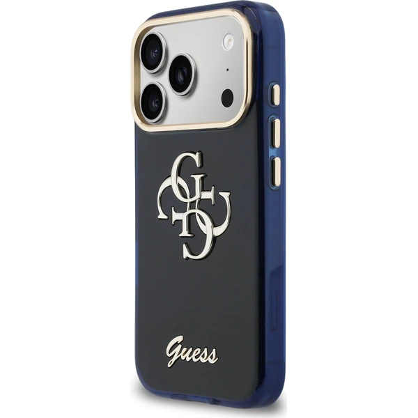Guess IML 4G Script Metal Logo kryt iPhone 17 Pro Max modrý - Pouzdra - Obrázek dccced259ba348e8aa93a50daae32f22