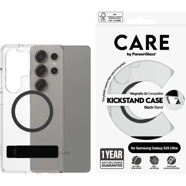 PanzerGlass® CARE kryt Samsung Galaxy S25 Ultra čirý/černý Kickstand & QI - Pouzdra - Obrázek dcd3c42916044e31a71c9a5d38010e56