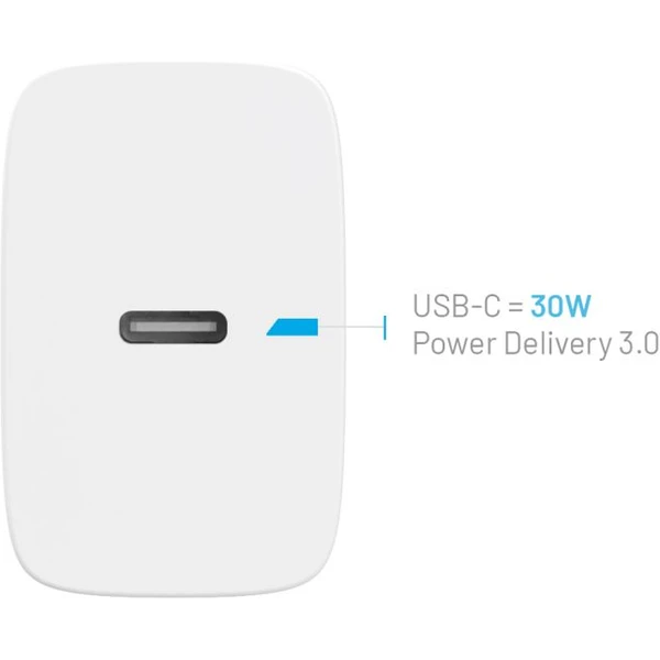 FIXED USB-C PD síťová nabíječka, 30W, bílá - Nabíječky - Obrázek dd061af5d2b04ac9b3e23101d5aa9c40