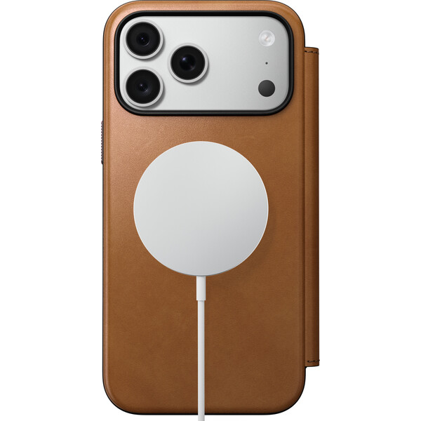 Nomad Modern Leather Folio MagSafe kožené pouzdro iPhone 17 Pro Max/18 Pro Max English Tan - Pouzdra - Obrázek dd16ad573ec944ec938833c085059434