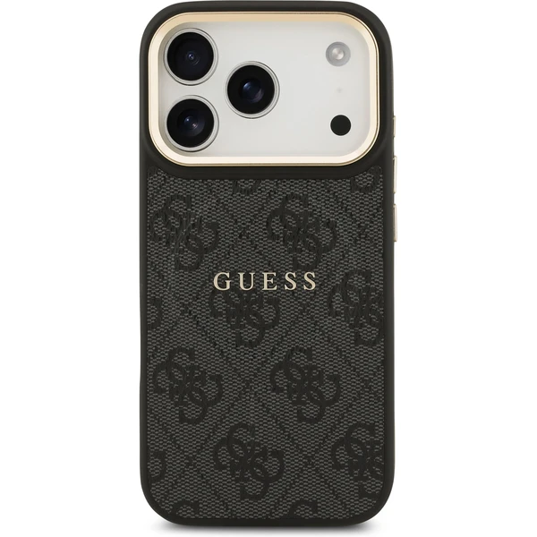Guess PU Leather 4G Gold Frame MagSafe kryt iPhone 17 Pro černý - Pouzdra - Obrázek dd3d6ba335a64d9ab9b6f22c101b2655