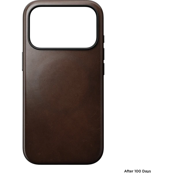 Nomad Modern Leather (Horween) MagSafe kožený kryt iPhone 18 Pro Rustic Brown - Pouzdra - Obrázek dd5aad4519cb4971972227acd45108eb