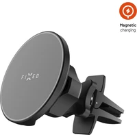 FIXED MagRound MagSafe držák do mřížky ventilace, 15W, černý - Držáky