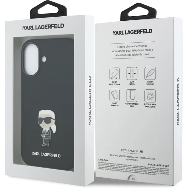 Karl Lagerfeld Liquid Silicone Metal Ikonik kryt iPhone 17 černý - Pouzdra - Obrázek ddaf436e34874921a0bd4a757e833bdd