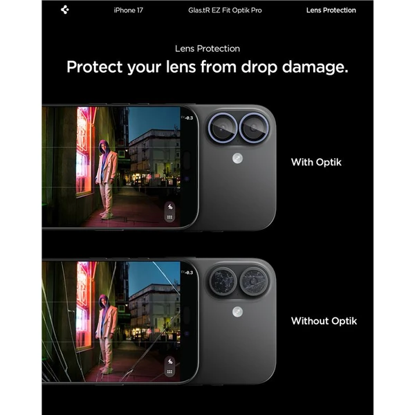 Spigen Glass tR EZ Fit Optik Pro skla iPhone 17 blue (2 ks) - Ochranné folie a skla - Obrázek ddb938a6a0814e2abd04a0bbd6407bbb