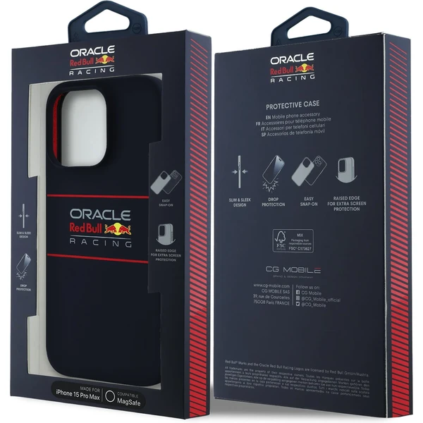 Oracle Red Bull Racing Silicone Horizontal Logo MagSafe kryt iPhone 15 Pro Max modrý - Pouzdra - Obrázek ddd127af48c84aa28235ababcf340650