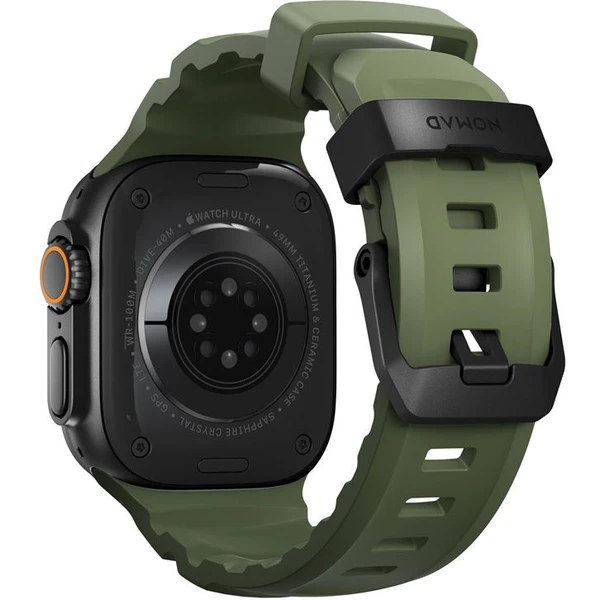 Nomad Rocky Point Band řemínek Apple Watch 49/45/44/42mm černý/tmavě zelený - Řemínky - Obrázek ddf01d79961d4ecea720cd978a696928