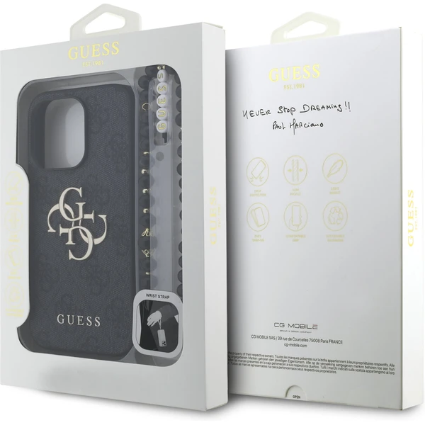 Guess PU 4G Metal Logo Strap kryt iPhone 15 Pro Max černý - Pouzdra - Obrázek ddffa16fd82b41b8b56eb58bc58cbd97