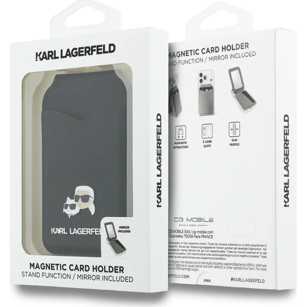 Karl Lagerfeld Mirror MagSafe Cardslot peněženka se stojánkem černá - Peněženky - Obrázek de06ead4149d4e1796c7f6fd26c718a4