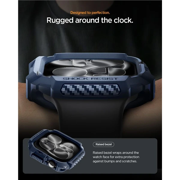 Spigen Rugged Armor 2 pouzdro Apple Watch 11 (42mm) navy blue - Pouzdra - Obrázek de215a86dd3a4ba194e40e0ab90ba040