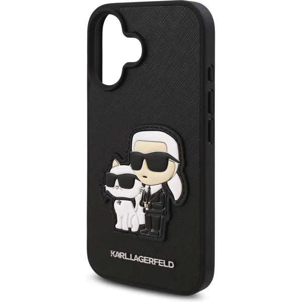 Karl Lagerfeld PU Saffiano Karl and Choupette kryt pro iPhone 16 černý - Pouzdra - Obrázek de3a044953f449b4a728996ba6b3312a