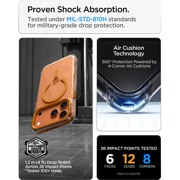 Spigen Ultra Hybrid Optik S MagSafe kryt iPhone 18 Pro Max/17 Pro Max clear orange - Pouzdra - Obrázek de91a147cf1e4f77ac9eeef507993c2a