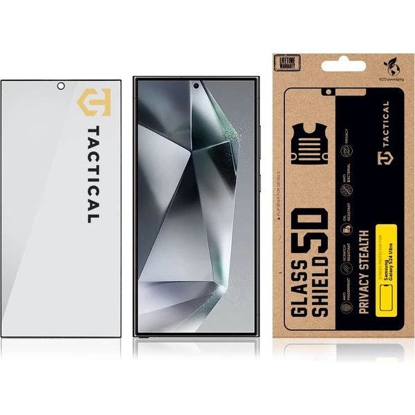 Tactical Glass Shield Privacy Stealth 5D sklo Samsung Galaxy S24 Ultra černé - Ochranné folie a skla - Obrázek dec174c25dbb4c1b9688e06188814460