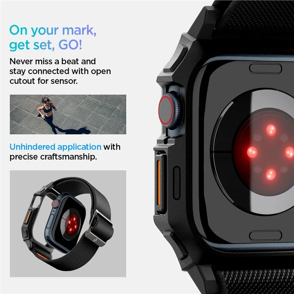 Spigen Lite Fit Pro řemínek s krytem Apple Watch 10/11 (46mm) matně černý - Řemínky - Obrázek decb4a65891649cfb06fac5d8a5603c3