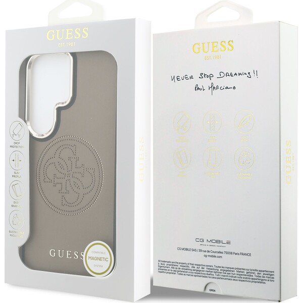 Guess PU Perforated 4G Logo Magnetic kryt Samsung Galaxy S26 Ultra hnědý - Pouzdra - Obrázek def1b6e011d54a7fbb9b1ce3e5767b56
